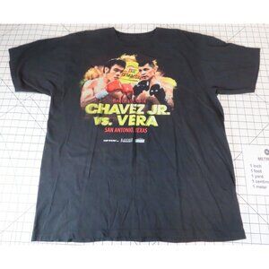 Julio Cesar Chavez Jr. vs. Bryan Vera 2014 Boxing T-Shirt XL Rematch Promo Black